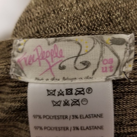 Free People Gold Age of Aquarius Kimono Top - Picture 16 of 16